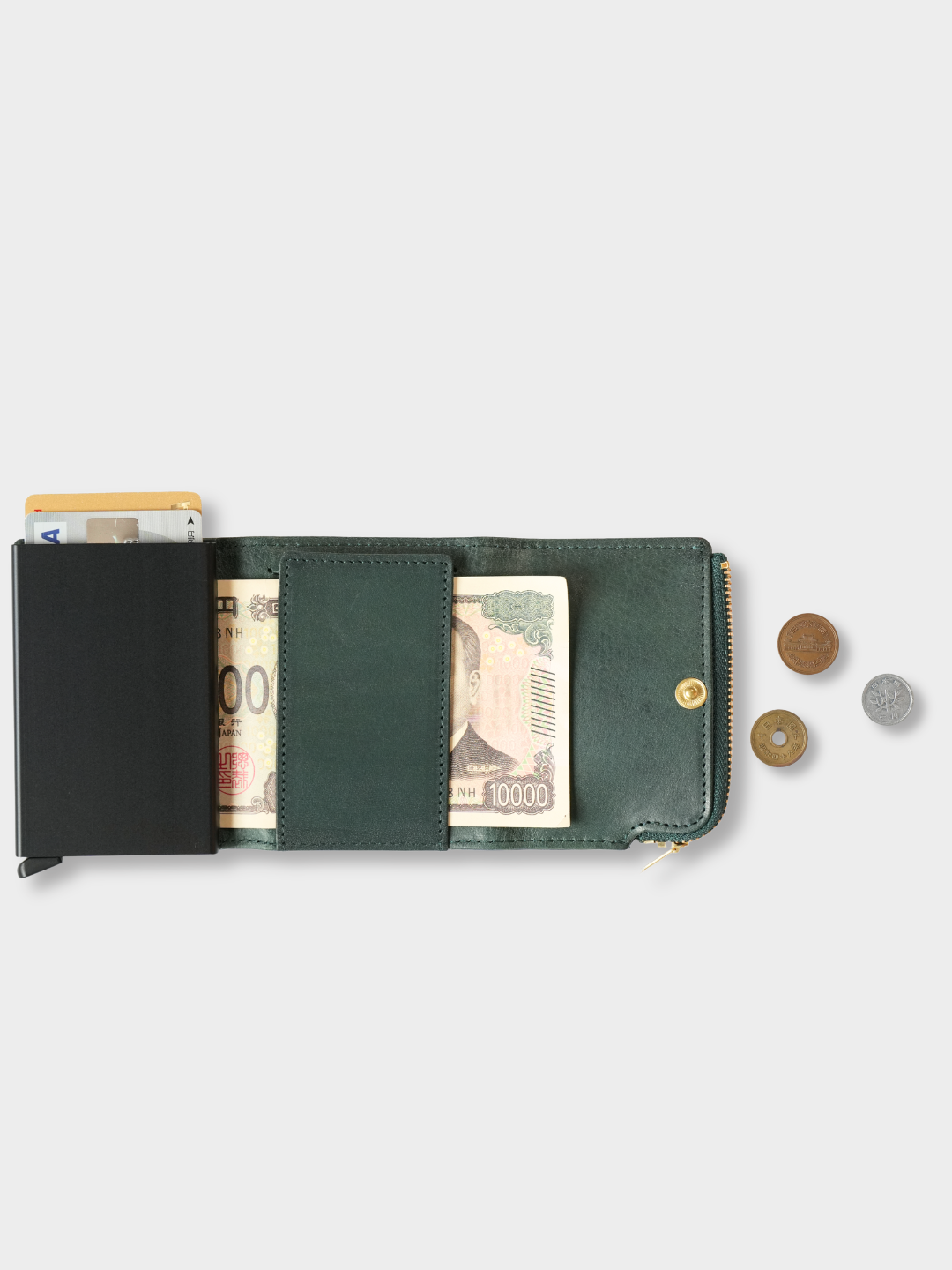 PAYMENT HUNTER WALLET - EM / RFID保護機能付  `GREEN`